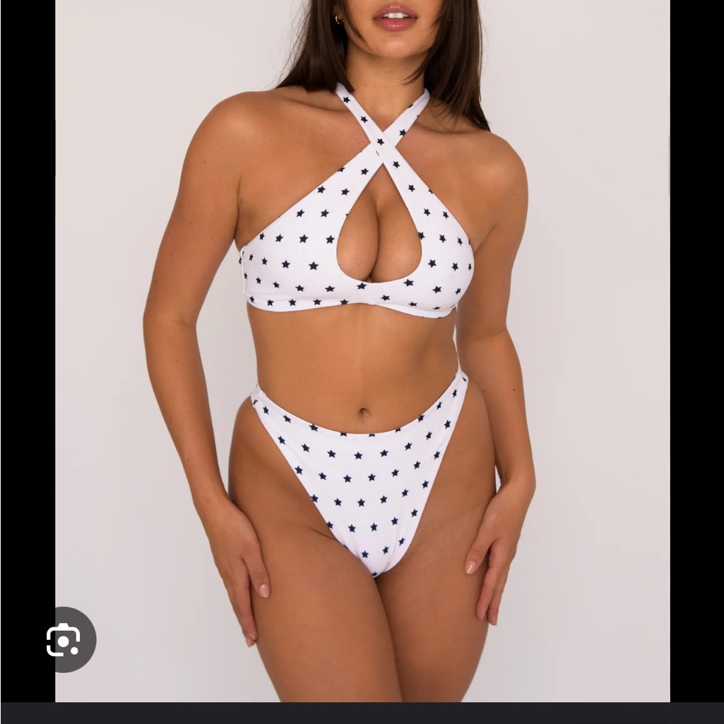 Skatie White And Blue Star Bikini
